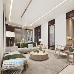 3D66 2019 Living room Chinese style C083 