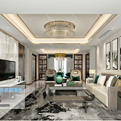 3D66 2019 Living room Chinese style C087 