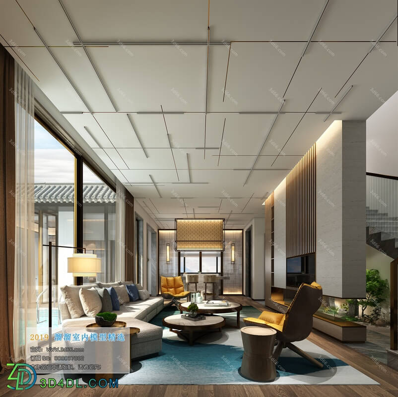 3D66 2019 Living room Chinese style C090