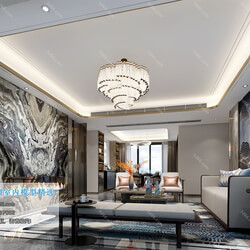 3D66 2019 Living room Chinese style C091 