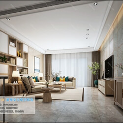 3D66 2019 Living room Chinese style C094 