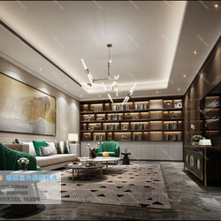3D66 2019 Living room Chinese style C095 