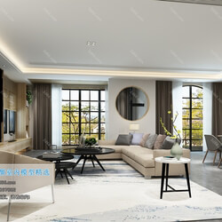 3D66 2019 Living room Chinese style C096 