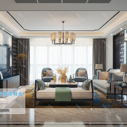 3D66 2019 Living room Chinese style C098 