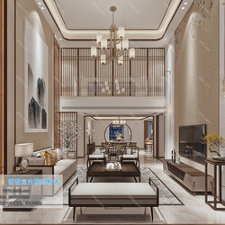 3D66 2019 Living room Chinese style C099 