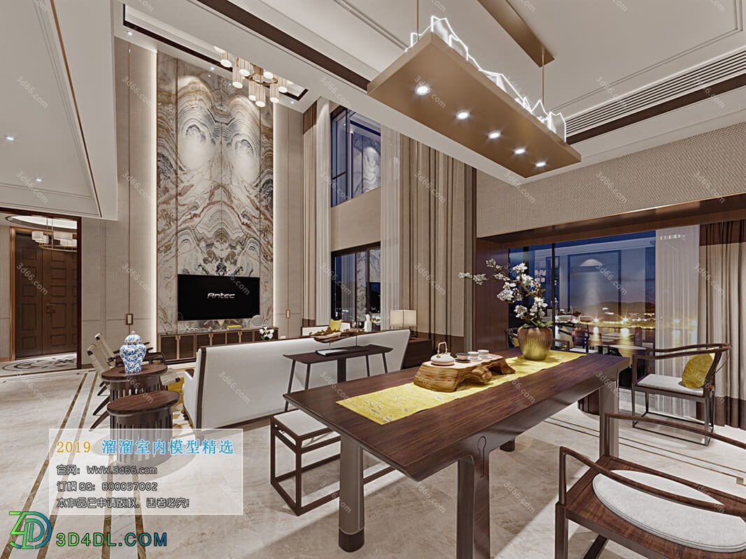3D66 2019 Living room Chinese style C101