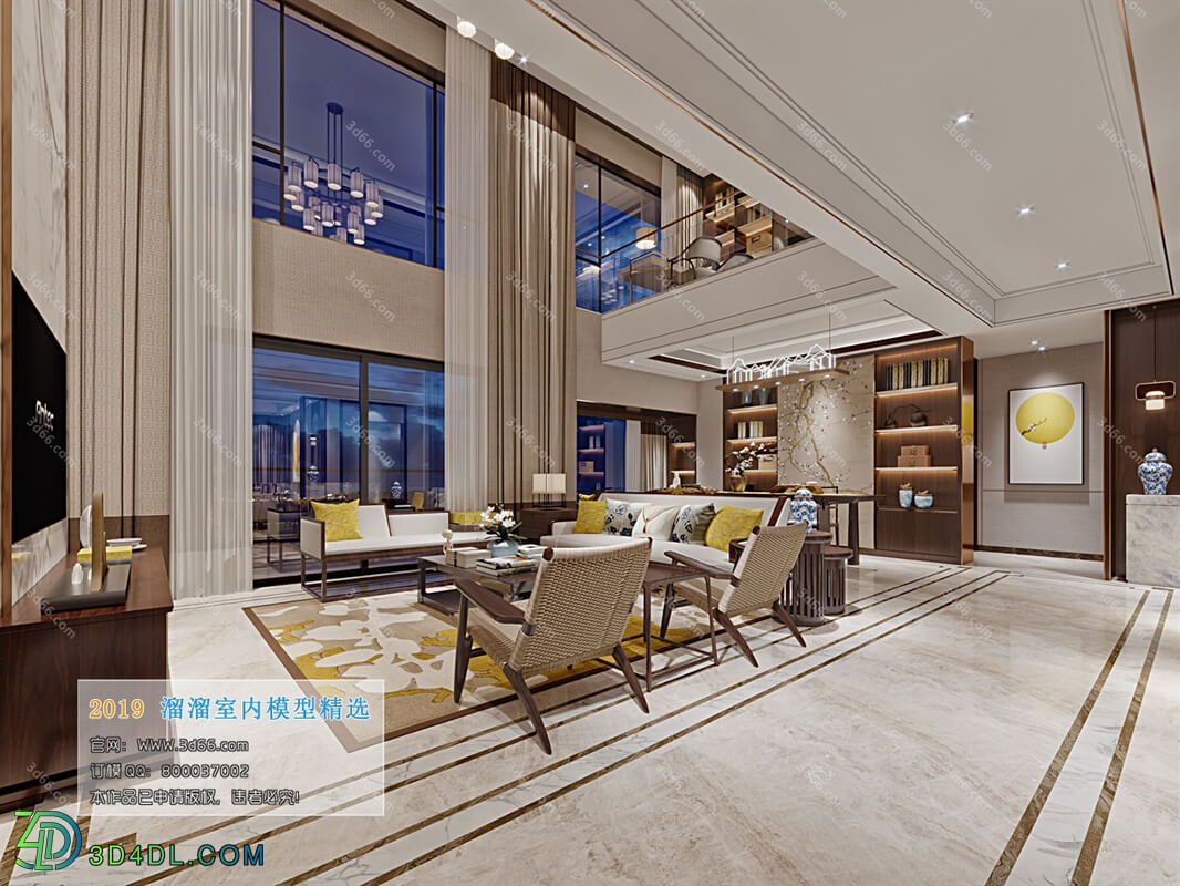 3D66 2019 Living room Chinese style C101