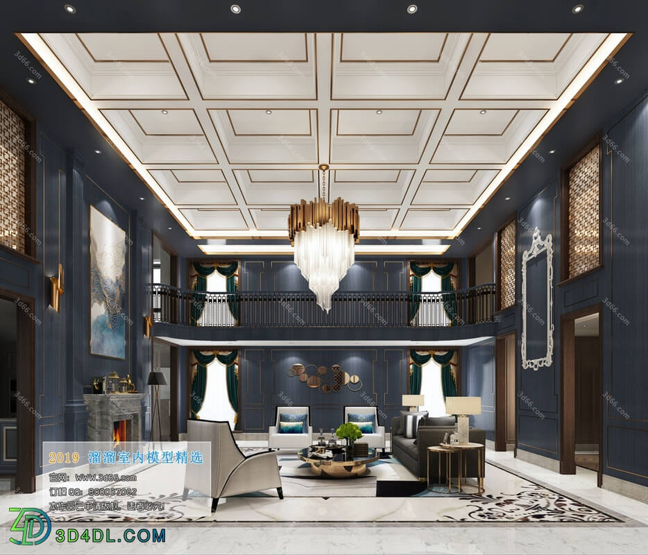 3D66 2019 Living room European style D001