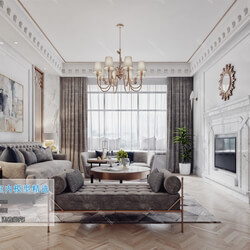 3D66 2019 Living room European style D016 