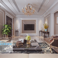 3D66 2019 Living room European style D021 