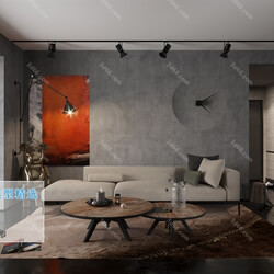 3D66 2019 Living room Industrial style H007 
