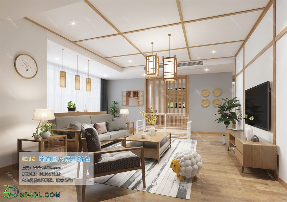 3D66 2019 Living room Japanese Style K001