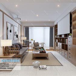 3D66 2019 Living room Japanese Style K002 