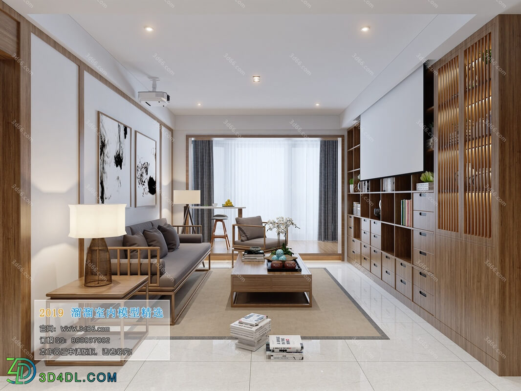 3D66 2019 Living room Japanese Style K002