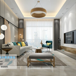 3D66 2019 Living room Mix style J001 