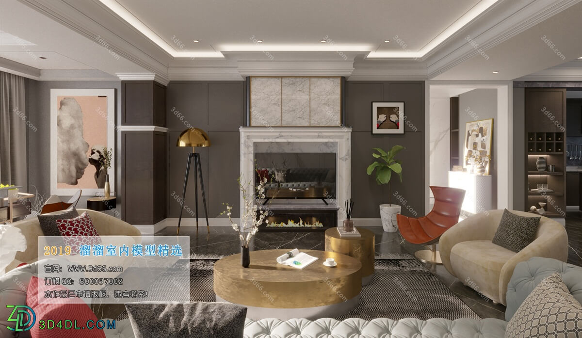 3D66 2019 Living room Mix style J008