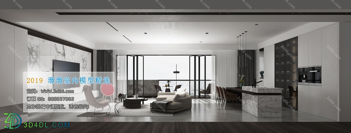 3D66 2019 Living room Modern style A002