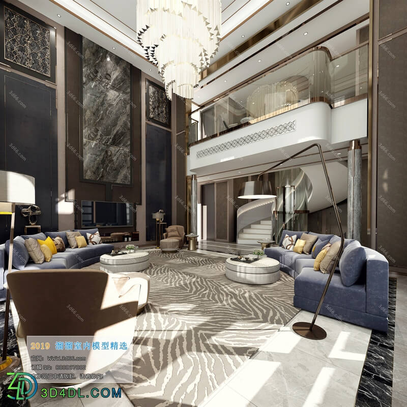 3D66 2019 Living room Modern style A004