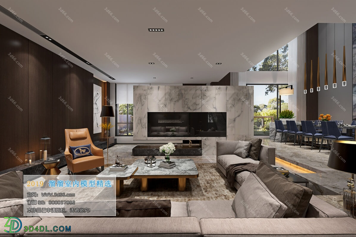 3D66 2019 Living room Modern style A015