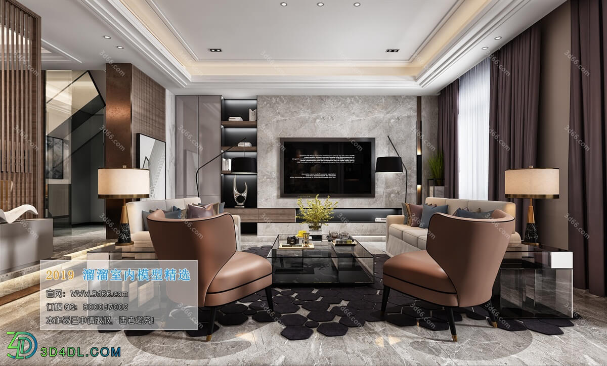 3D66 2019 Living room Modern style A020