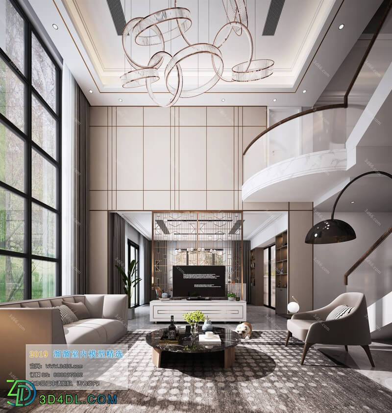3D66 2019 Living room Modern style A021
