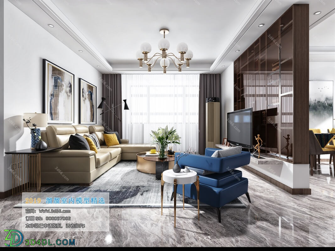 3D66 2019 Living room Modern style A023