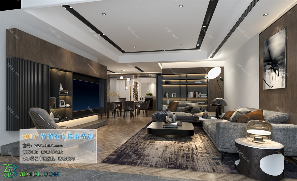 3D66 2019 Living room Modern style A027