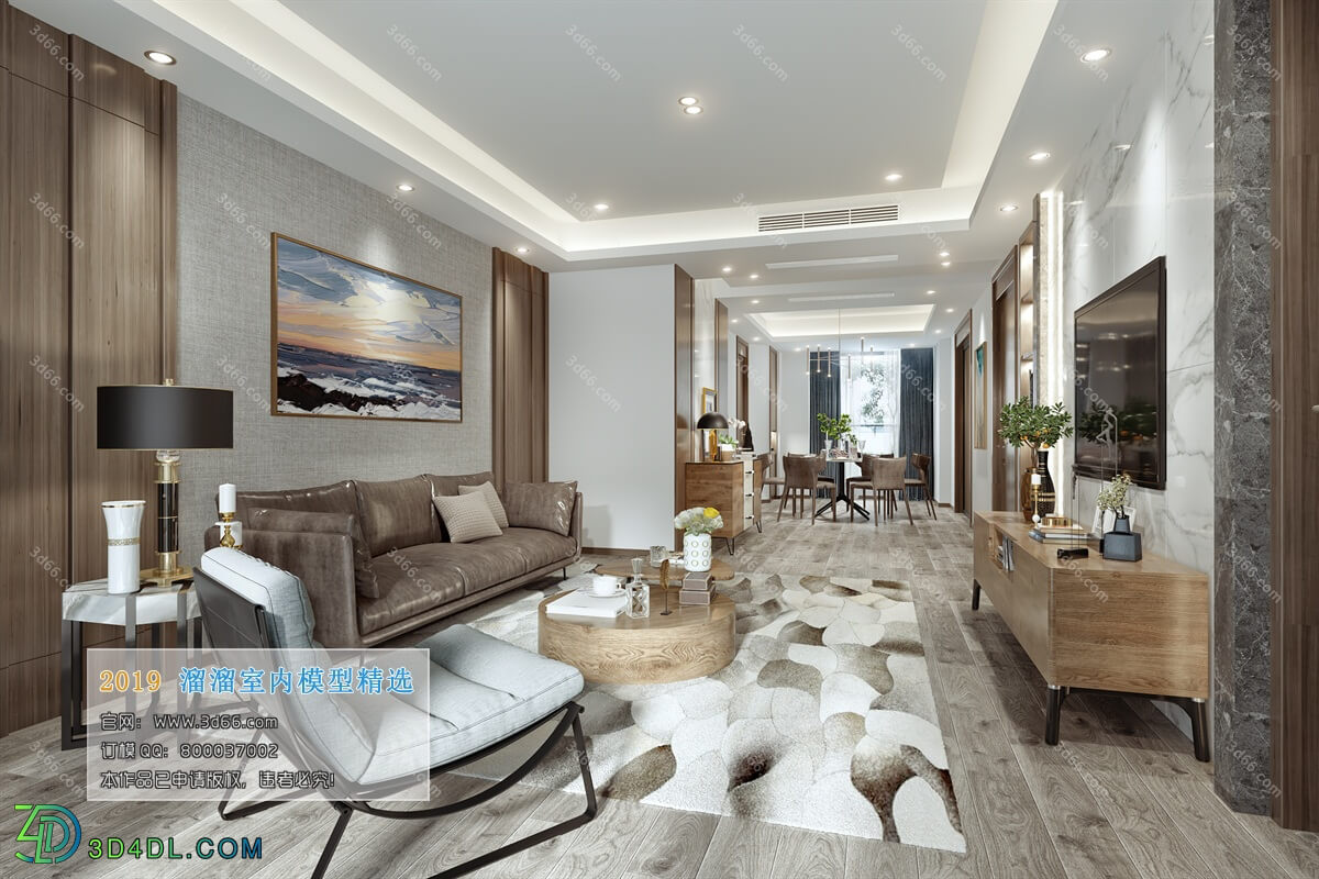 3D66 2019 Living room Modern style A040