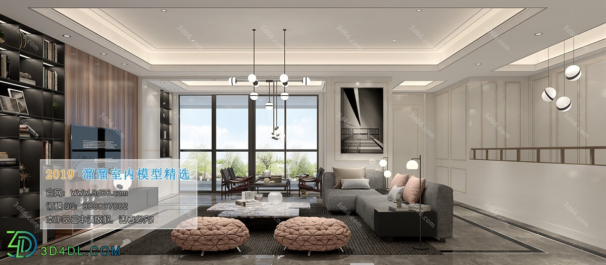 3D66 2019 Living room Modern style A044