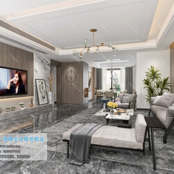 3D66 2019 Living room Modern style A045 