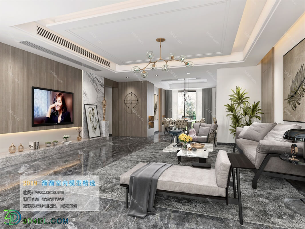 3D66 2019 Living room Modern style A045