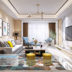 3D66 2019 Living room Modern style A084 