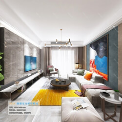 3D66 2019 Living room Modern style A093 