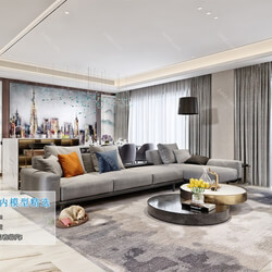 3D66 2019 Living room Modern style A107 