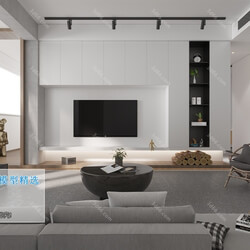 3D66 2019 Living room Nordic style M004 