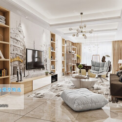3D66 2019 Living room Nordic style M012 