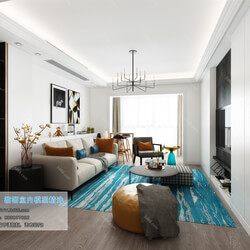 3D66 2019 Living room Nordic style M018 