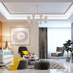 3D66 2019 Living room Nordic style M020 