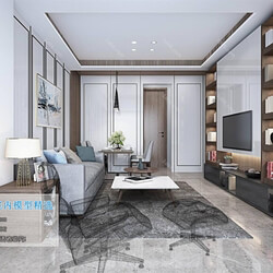 3D66 2019 Living room Nordic style M026 