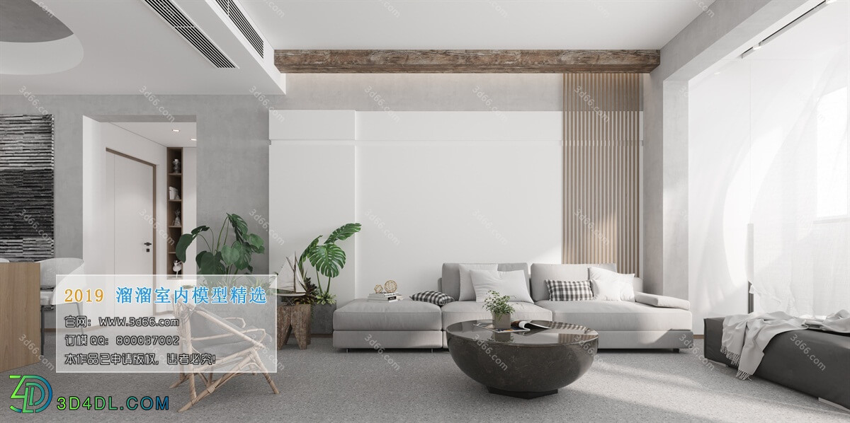 3D66 2019 Living room Nordic style M034