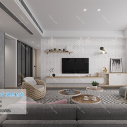 3D66 2019 Living room Nordic style M035 