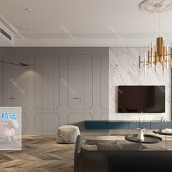 3D66 2019 Living room Nordic style M036 