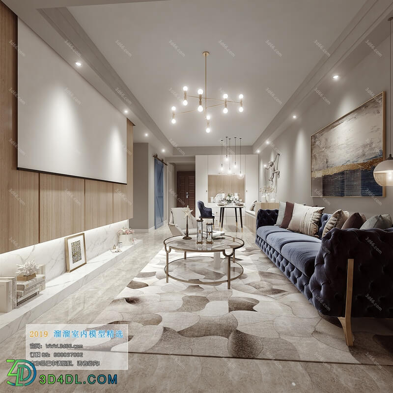 3D66 2019 Living room Postmodern style B007