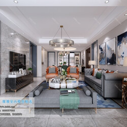 3D66 2019 Living room Postmodern style B009 