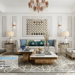 3D66 2019 Living room Postmodern style B013 