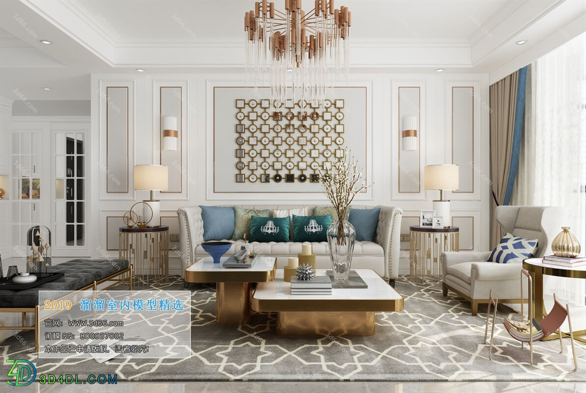 3D66 2019 Living room Postmodern style B013