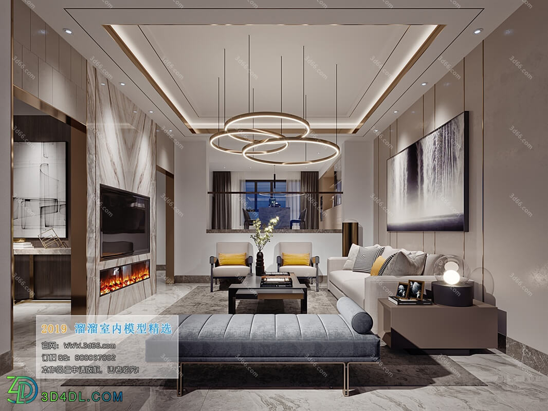 3D66 2019 Living room Postmodern style B015