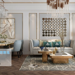 3D66 2019 Living room Postmodern style B019 