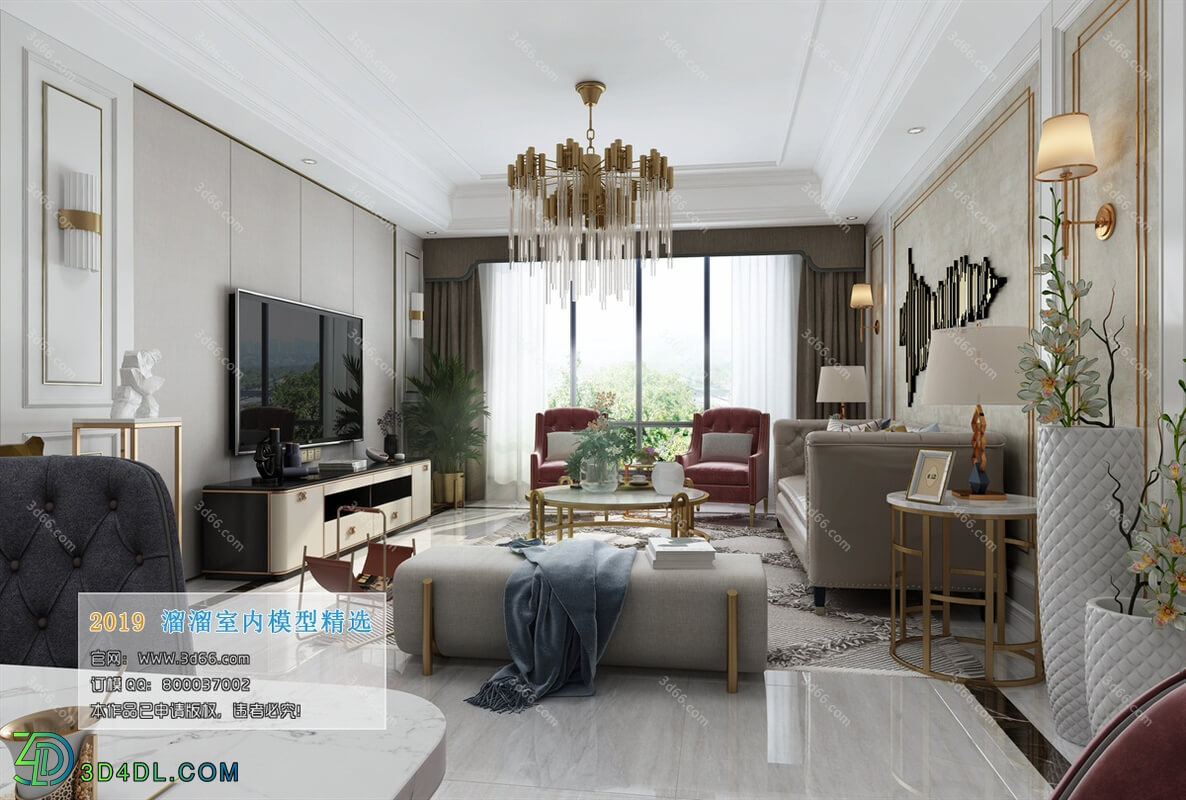 3D66 2019 Living room Postmodern style B029