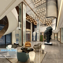 3D66 2019 Lobby Reception Chinese style C004 